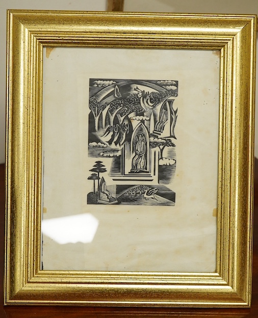 John Nash (1893-1977), woodcut, 'Heaven' unsigned, 24 x 18.5cm. Condition - some discolouration and foxing